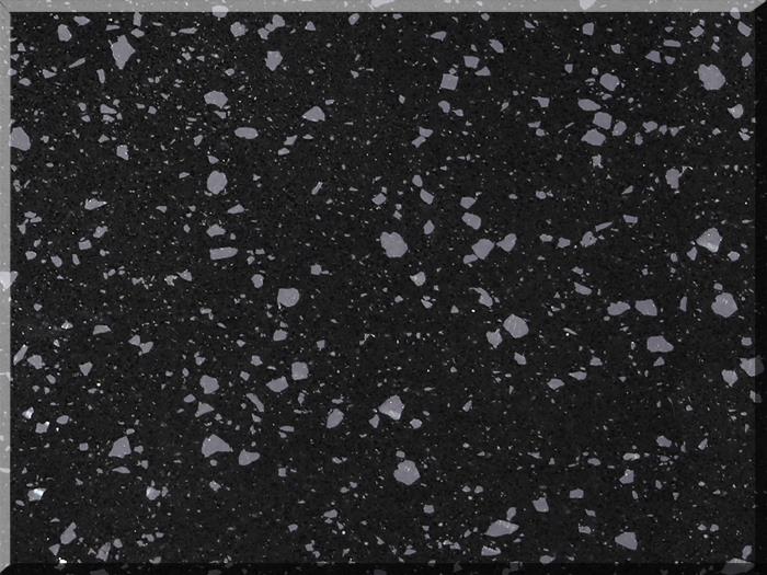 SS5942 Flowing Silver Black Modern Design Quartz Stone Construction Project Materials