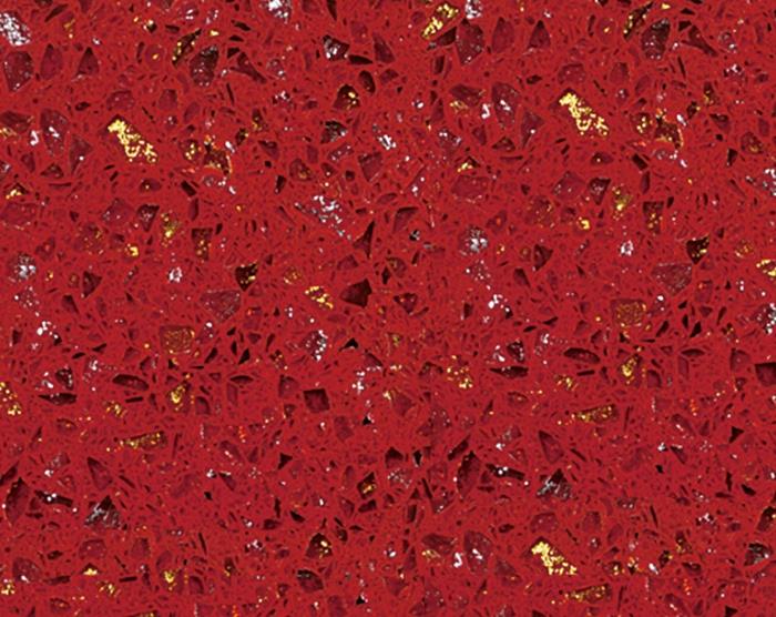 SS79 Crystal Shining Red Simulated Stone Countertops High Durability Counters