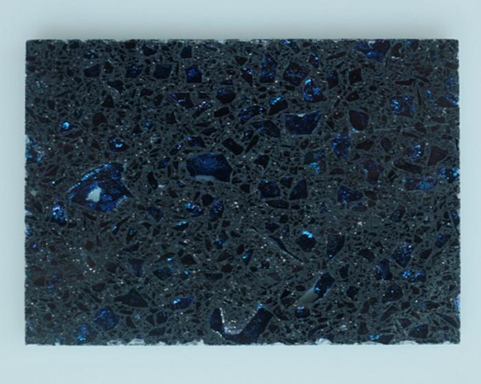 SS77 Crystal Shining Blue Kitchen Countertops Cut-to-size Tiles Quartz Kitchens