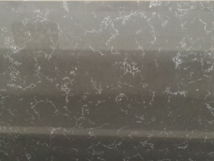 China Factory Supply Carrara Grey Quartz Stone Slab