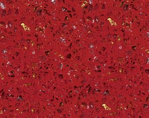 SS79 Crystal Shining Red Simulated Stone Countertops High Durability Counters