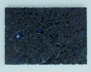 SS77 Crystal Shining Blue Kitchen Countertops Cut-to-size Tiles Quartz Kitchens