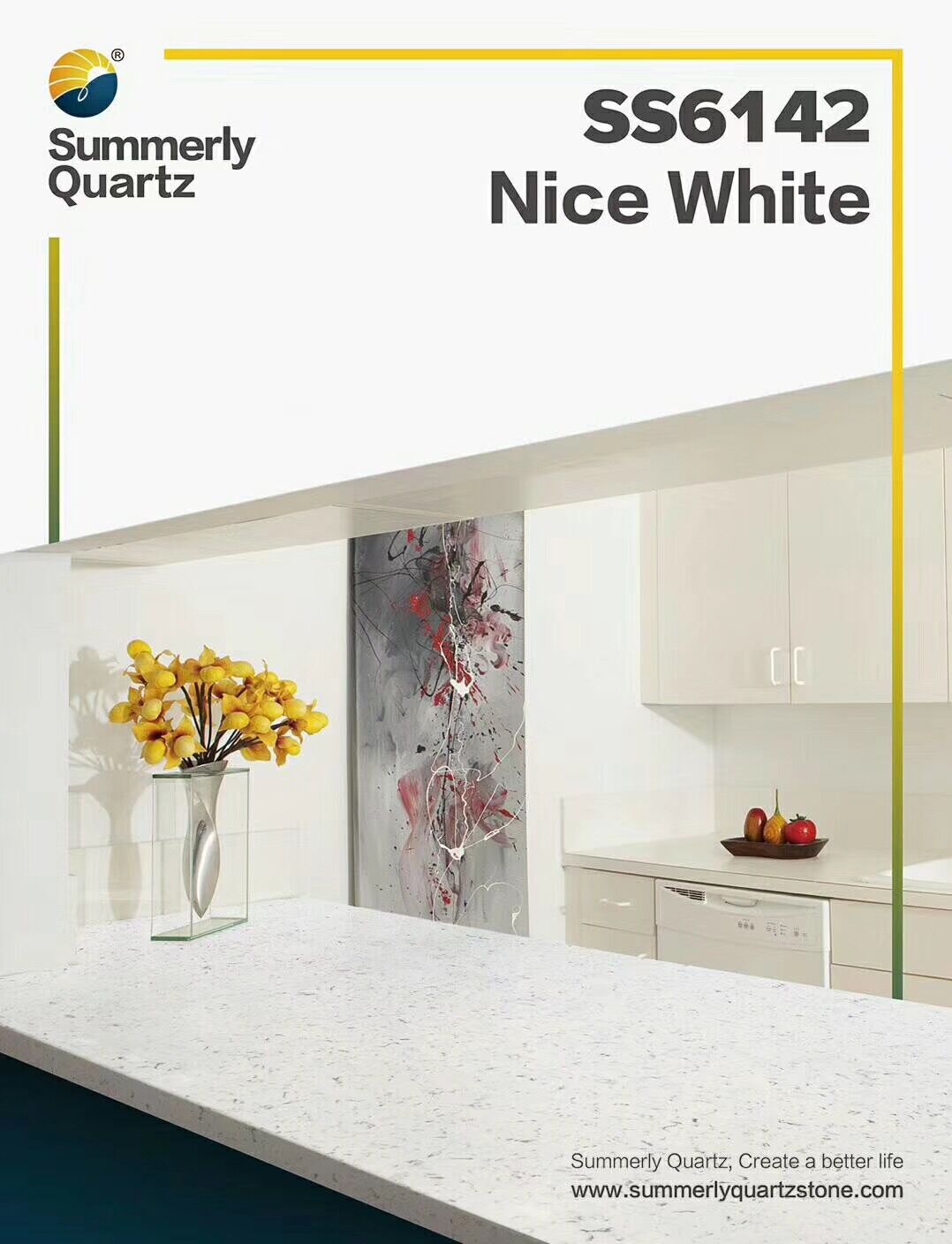 White Quartz Kitchen Worktops