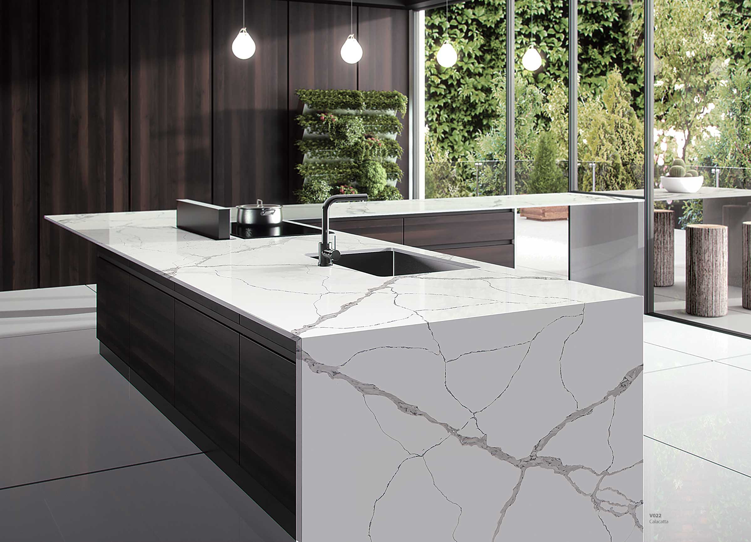 calacatta white quartz