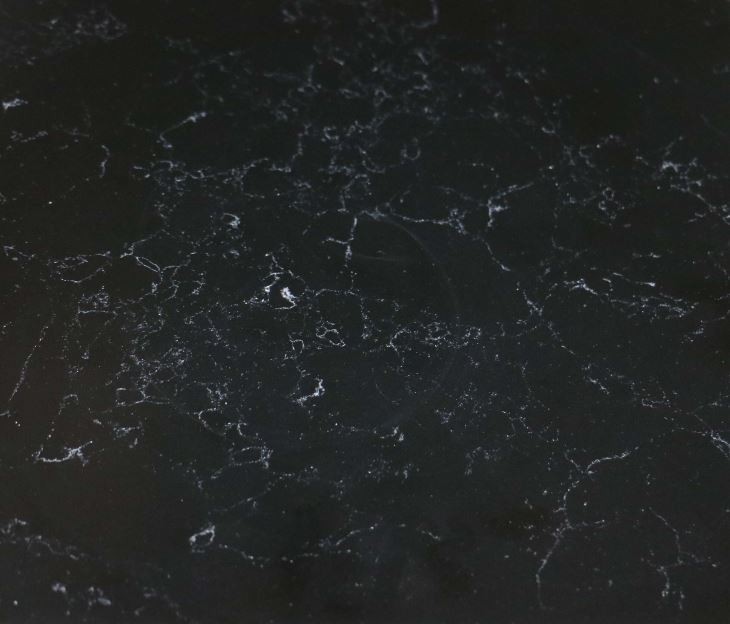 Black Color White Vein Quartz Stone Slab