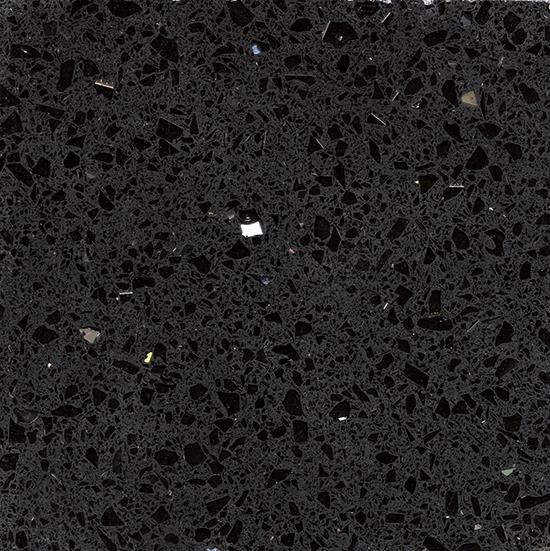 Crystal Black Artificial Quartz Stone Countertop