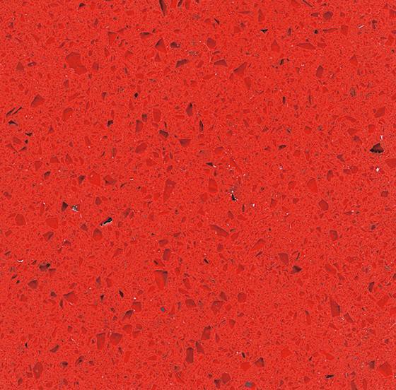 Crystal Red Artificial Quartz Stone For Worktops