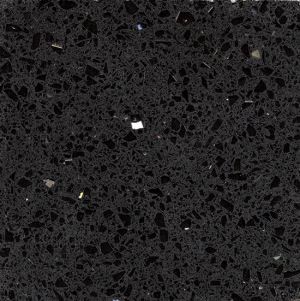 Crystal Black Artificial Quartz Stone Countertop