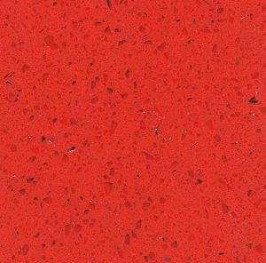 Crystal Red Artificial Quartz Stone For Worktops