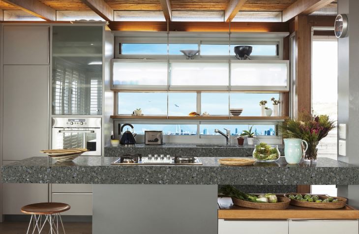 Solid Gray Quartz Countertops