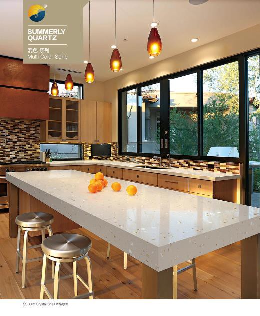 White Crystal Quartz Countertops