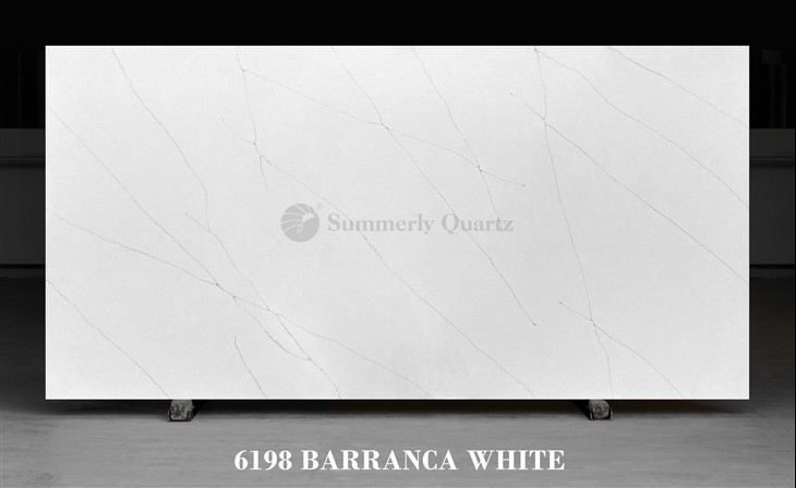 Light Striped White Quartz Stone Countertop